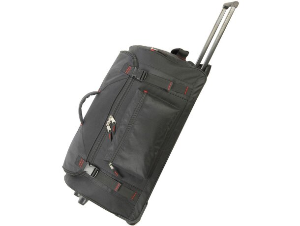 Bolsa trolley con mango reforzado grabada negra Bolsa trolley con mango reforzado grabada negra