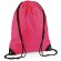 Bolsa mochila con cuerdas de poliéster impermeable Rosa fluorescente