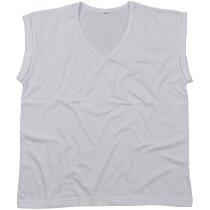 Camiseta de mujer sin mangas 135 gr blanca Camiseta de mujer sin mangas 135 gr blanca