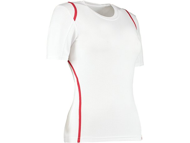 Camiseta de mujer manga corta detalles de color 135 gr