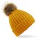 Gorro de lana personalizado con pompn poliacrílico Chunky Mostaza