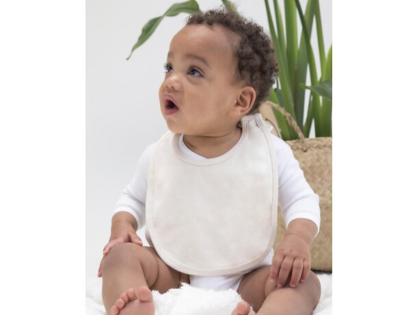 Babero bebé algodón orgánico ring spun niños 200 g/m2 Natural detalle 1