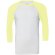Camiseta Baseball manga 3/4 unisex 135 gr personalizada blanco y amarillo