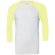 Camiseta Baseball manga 3/4 unisex 135 gr personalizada blanco y amarillo