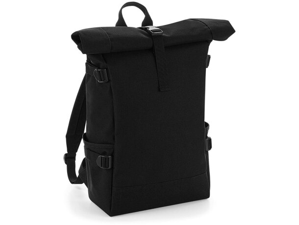 Mochila Roll-Top Block 600D portátil 17 22L poliéster 600D Camuflaje jungla/negro detalle 4