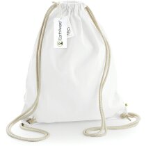 Bolsa mochila de algodón orgánico muy resistente blanca Bolsa mochila de algodón orgánico muy resistente blanca