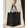 Bolsa asas de mano 100% algodón yute laminado 190 g/m2 Midi Negro/negro detalle 1