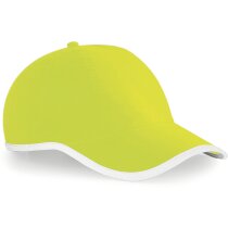 Gorra de poliester sencilla con ribete de color combinado