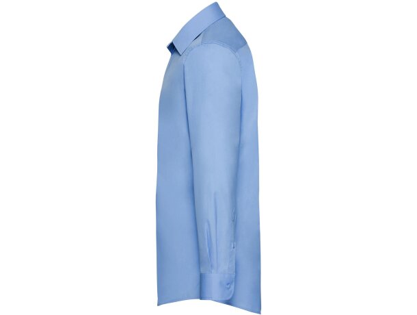 Camisa Popelina manga larga hombre Azul medio detalle 4