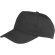 Gorra de poliester modelo sencillo con 5 paneles personalizada negra