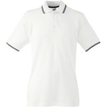 Polo de algodón manga corta unisex personalizado blanco y negro