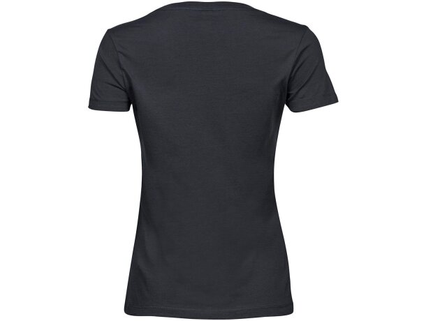 Camisetas mujer corte ajustado algodón 160 g/m2 Luxury Gris oscuro detalle 1