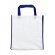 bolsa con fondo y lateral desplegable personalizada azul