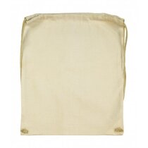 Bolsa mochila de cuerdas de algodón orgánico