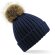 Fur Pom Pom Chunky Beanie personalizado azul marino