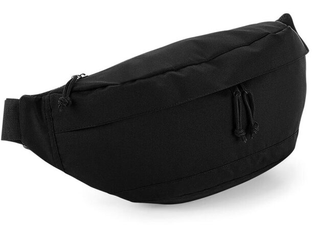 Riñonera Overside Across con malla acolchada y doble cremallera Gris oscuro detalle 6