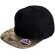 Gorra snapback bronx: estilo urbano con visera plana brillante Negro/negro