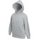 Sudadera lisa con capucha tallas de niño personalizada gris