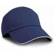 Gorra de 6 paneles y cierre de clip ajustable personalizada azul marino