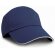 Gorra de 6 paneles y cierre de clip ajustable personalizada azul marino