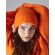 Gorros invierno dobladillo unisex poliéster canalé Naranja detalle 1