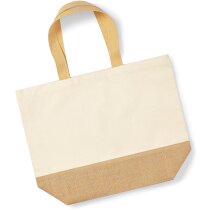 Bolsa tote XL yute natural algodón W452 asas