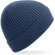 Gorros invierno dobladillo unisex poliéster canalé Acero azul