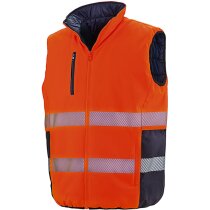 Chaleco reversible seguridad bandas reflectantes