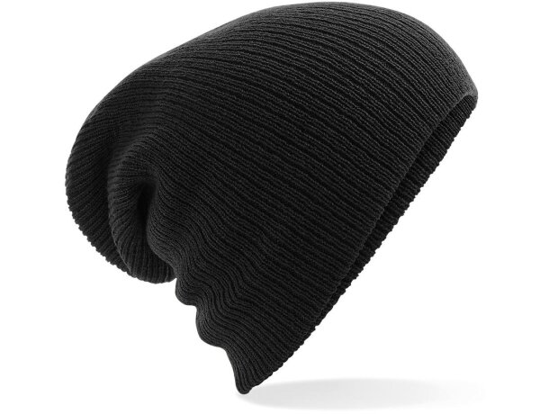 Gorro holgado Beechfield poliacrílico canalé doble capa unisex Oliva detalle 2