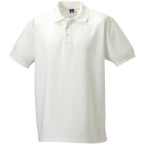 Polo piqué manga corta de hombre 220 gr blanco