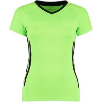 Camiseta de mujer manga corta combinada 135 gr negro/fucsia Camiseta de mujer manga corta combinada 135 gr negro/fucsia