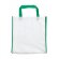 bolsa con fondo y lateral desplegable personalizada verde