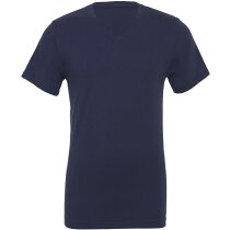 Camiseta cuello en V punto liso azul marino