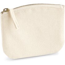 Monederos de algodón orgánico 407 g/m2 con cremallera