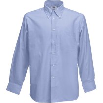 Camisa Oxford manga larga hombre algodón azul