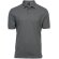 Polo unisex ajustado tejido mixto Oxford gris