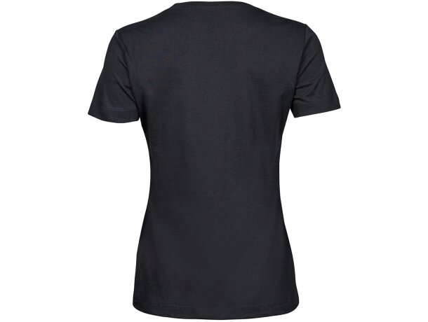 Camiseta mujer manga corta algodón de fibra larga 185 g/m2 Soft Gris oscuro detalle 1