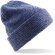 Gorro de poliester con dobladillo azul claro barato