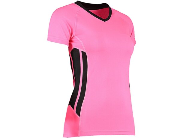 Camiseta de mujer manga corta combinada 135 gr grabada
