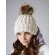 Gorro de lana personalizado con pompn poliacrílico Chunky Avena