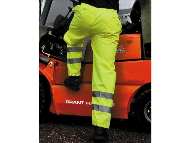 Pantalones High Profile Amarillo fluorescente detalle 2