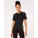 Camiseta de mujer manga corta detalles de color 135 gr con logo