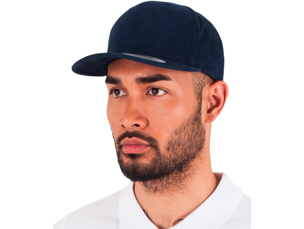 Gorra Twill perfil medio 6 paneles Marino detalle 1