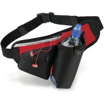 Riñonera con soporte para botella de agua negro/rojo Riñonera con soporte para botella de agua negro/rojo