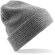 Gorro de poliester con dobladillo gris barato