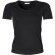 Camiseta ajustada de mujer 200 gr personalizada negra