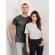 Camiseta manga corta grabada de poliéster 135 g/m2 Gris antiguo detalle 3