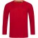 Camiseta manga larga tejido técnico unisex 135 gr rojo carmesí