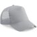 Gorra sencilla con 5 paneles y rejilla trasera Beechfield Gris claro