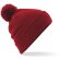 Gorro para el frío con pompón rojo